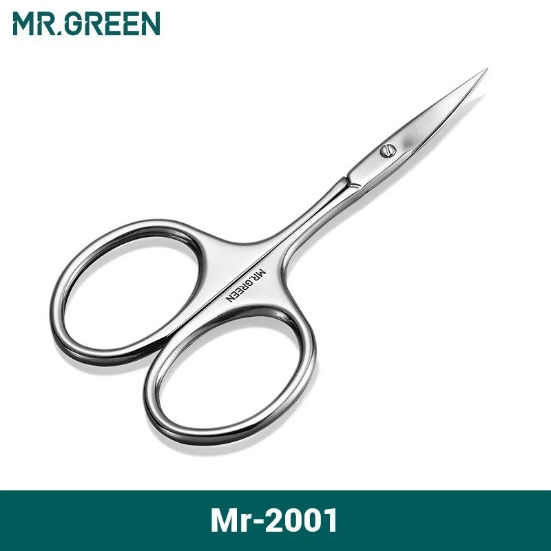 MR.GREEN Eyebrow Scissors Curved Blade Cuticle Scissors Professional Stainless