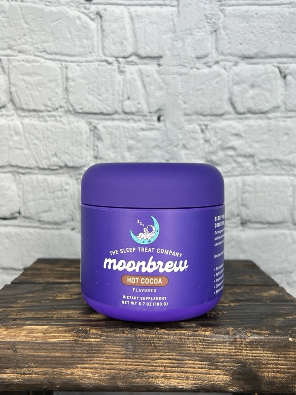 MoonBrew Magnesium Hot Cocoa Sleep Aid – Melatonin-Free Drink Mix 25 Servings