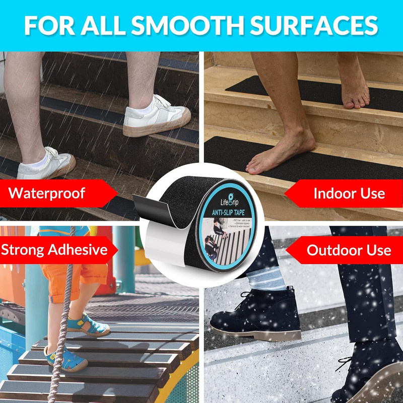 Lifegrip anti Slip Traction Tape, 4 Inch X 38 Foot - Best Grip, Friction, Abrasi gallery