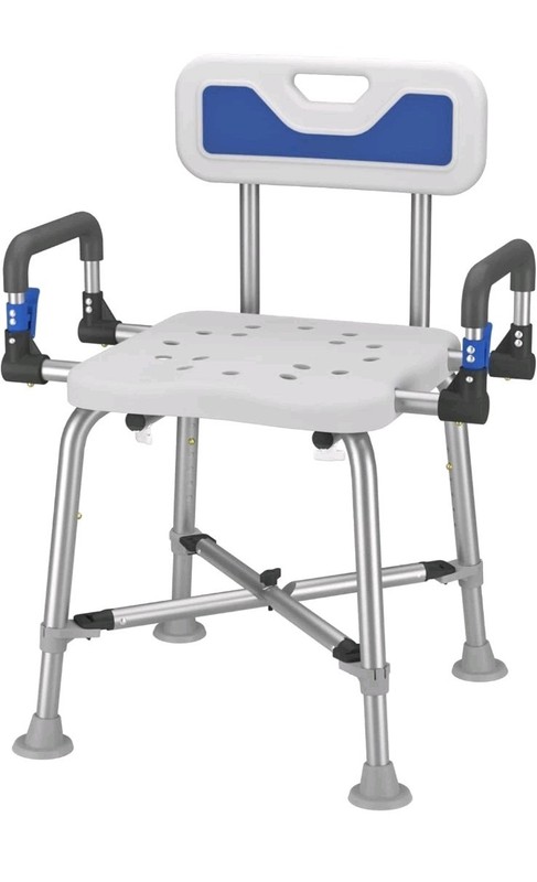 Shower Chair for Elderly and Disabled, 500 lbs Freestanding Tub Seat for Inside
