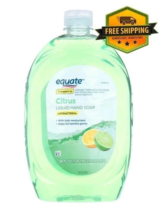 Equate Citrus Antibacterial Liquid Hand Soap with Light Moisturizers, 50 fl oz gallery