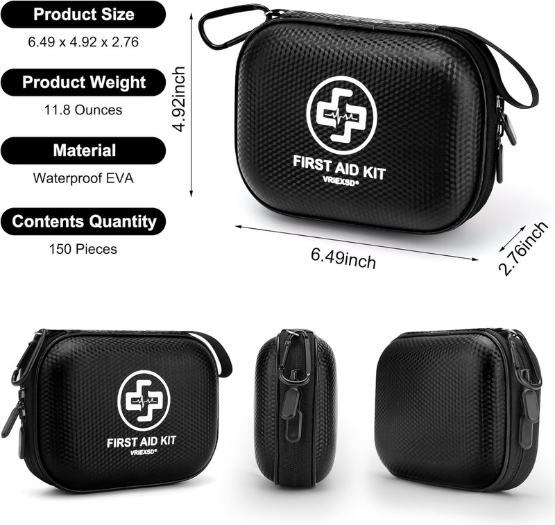 Essential 150-Piece Waterproof First Aid Kit for Home, Travel & Outdoor Use gallery