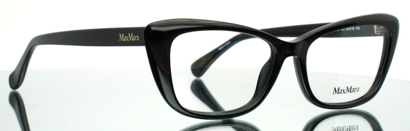 MAX MARA MM5059 001 Black Womens Cat Eye Full Rim Eyeglasses 53-16-140 B:37 gallery