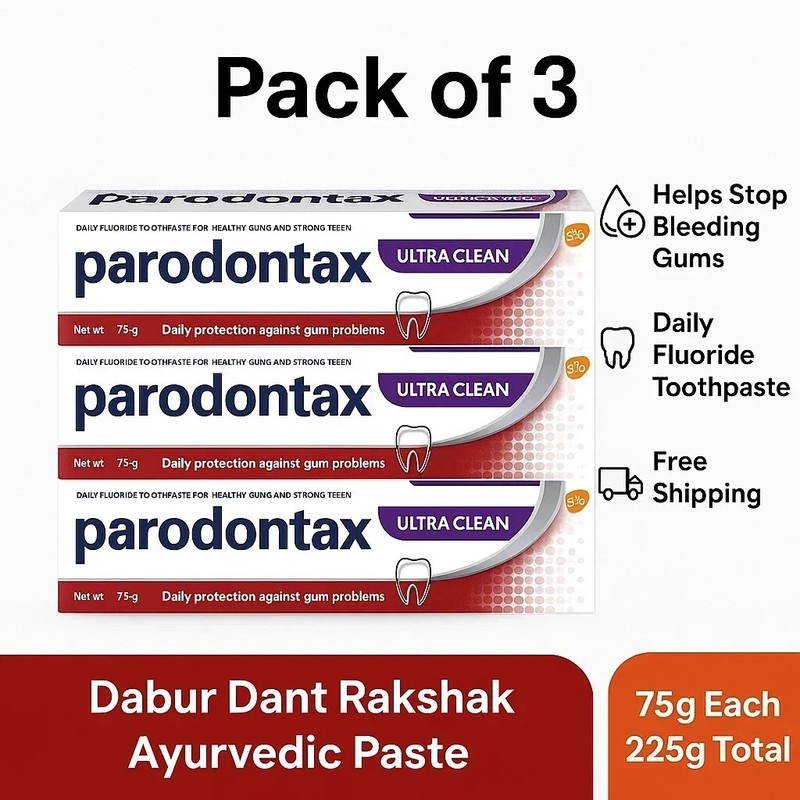 3 x Parodontax Ultra Clean 75gm Each Fluoride Toothpaste | Gum Health Exp 2028 gallery