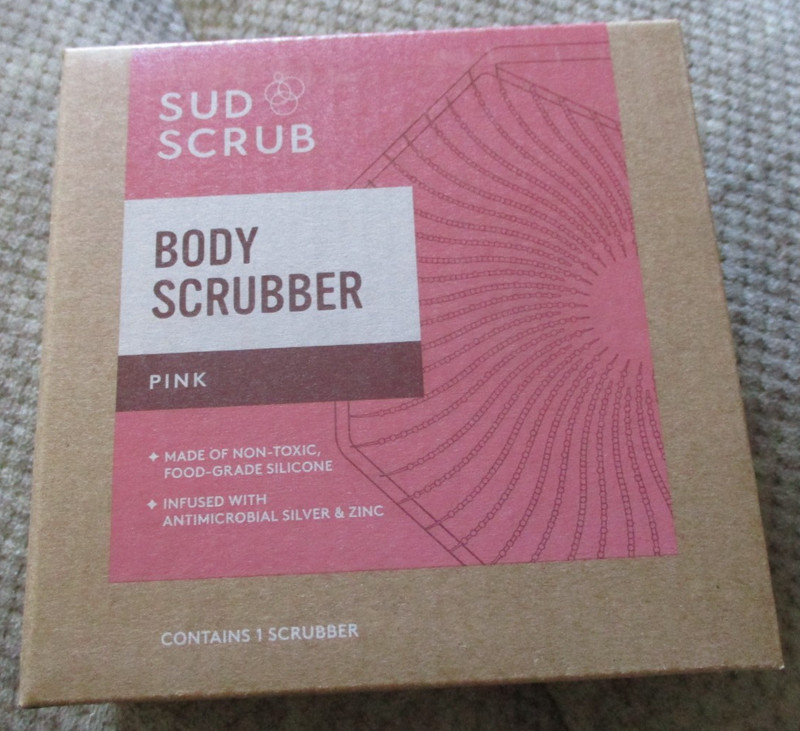 Pink Sud Scrub Antimicrobial Silicone Body Scrubber, Exfoliating Brush