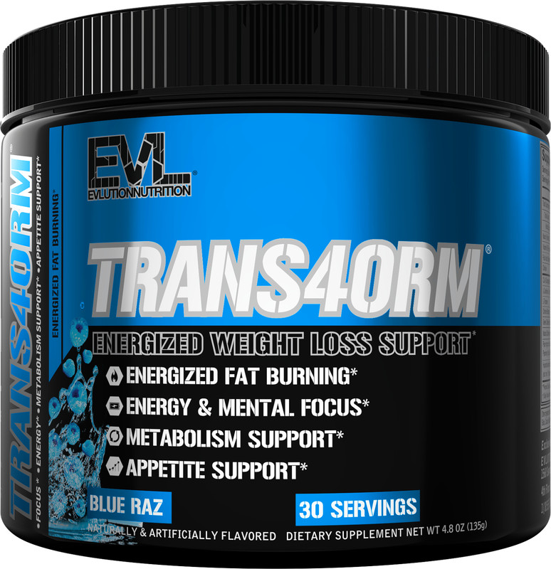 Evlution Nutrition Trans4orm – Fat Burning Support – Blue Raz – 30 Servings