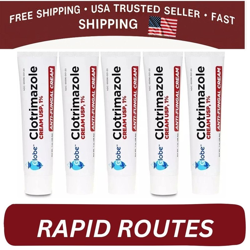 Antifungal Cream 5 Pack For Athletes Foot, Jock Itch,Skin Fungus And Ringworm