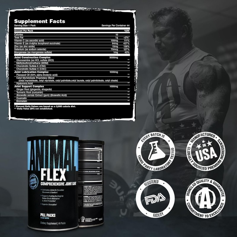 Animal Flex Universal Nutrition 44 packs Joint Health Glucosamine MSM Flax Oil gallery