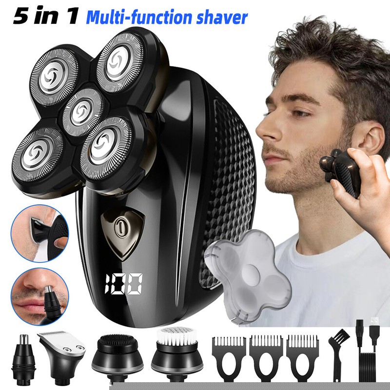5D 5-in-1 Shaver Cordless Hair Trimmer Bald Head Razor Electric For Men Wet Dry gallery