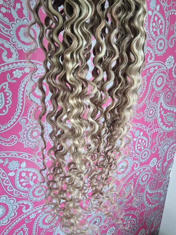 12A 8#/613# BALAYAGE BRAZILIAN HUMAN HAIR BUNDLES DEEP WAVES CURL 200g 32+32INCH gallery