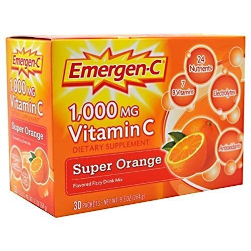 Emergen C Super Orange Berry Health and Energy Booster Fizzy Drink Mix, 1000 Mg gallery