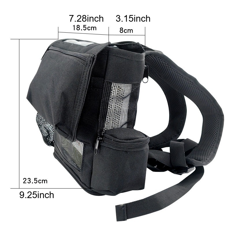 Oxygens Concentrator Backpack Oxygen Carrier for G5 6 Travel Climbing Black