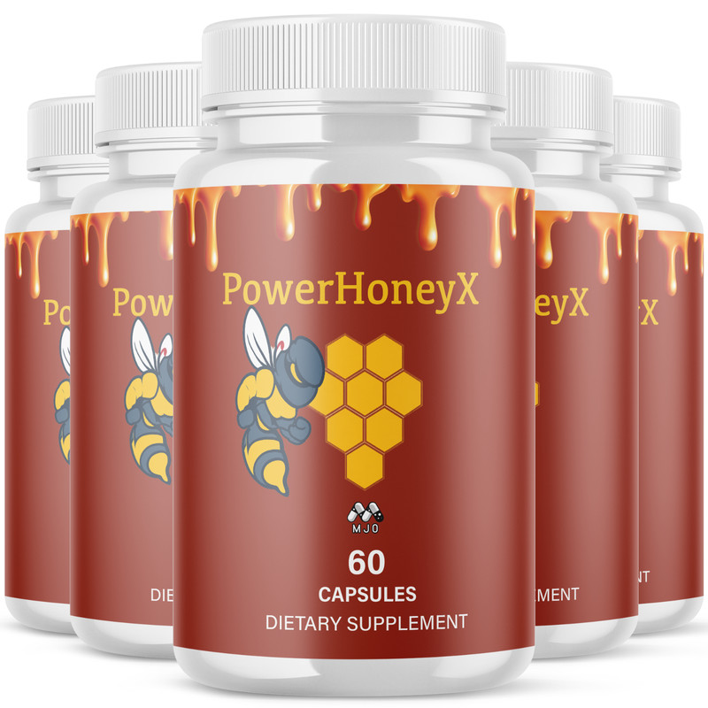 (5 Pack) PowerHoneyX Advanced Male Health Support Formula Power HoneyX 300 Caps