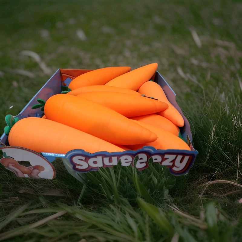 1x Sunny Days Viral Squeezy Carrot Squishy Toy