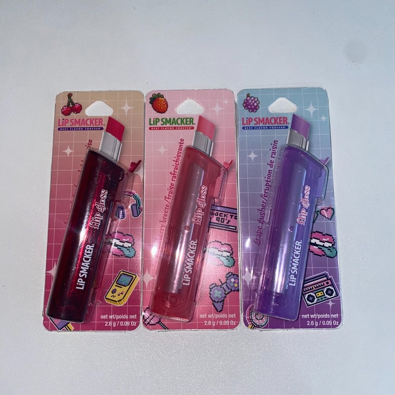 Lip Smacker Flip Gloss Grape Gusher, Cherry Zinger, Strawberry Breeze 2026