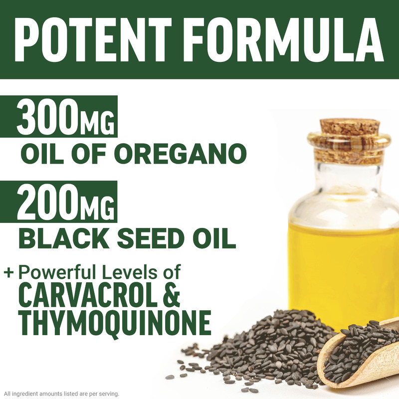 Force Factor Oil of Oregano Black Seed Oil Immune Gut Health Digestion 60ct gallery