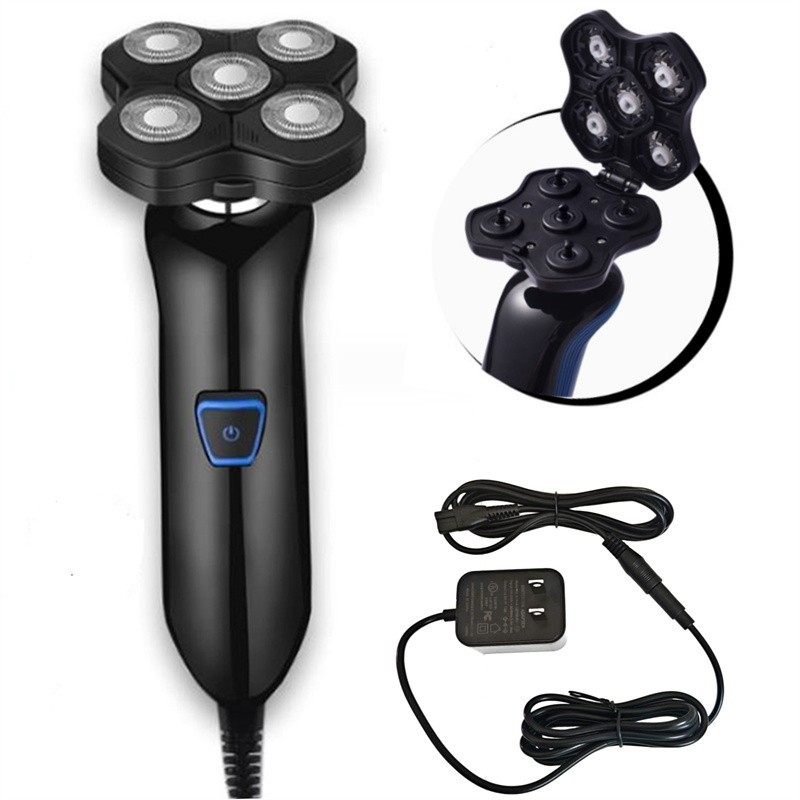 Corded Bald Head Shaver for Men 5D Electric Rotary Razor Face Body Back Clipper