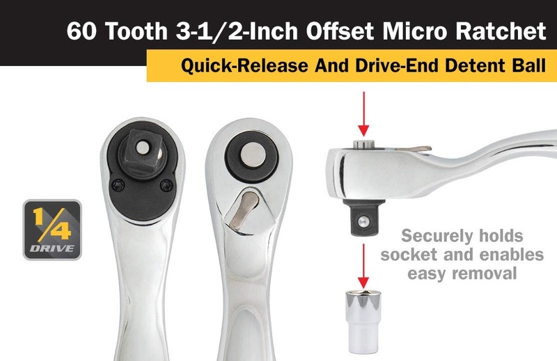 11203 2-Piece Offset Micro Ratcheting Bit Driver and Ratchet Set gallery