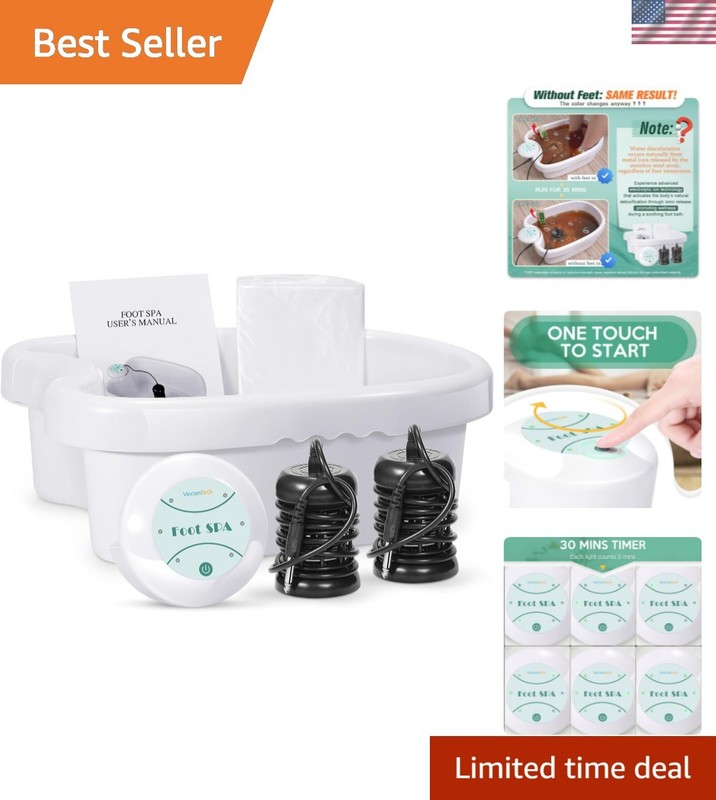 Automatic Ionic Foot Spa Detox Machine – 30-Minute Timer, Perfect for Home & Spa