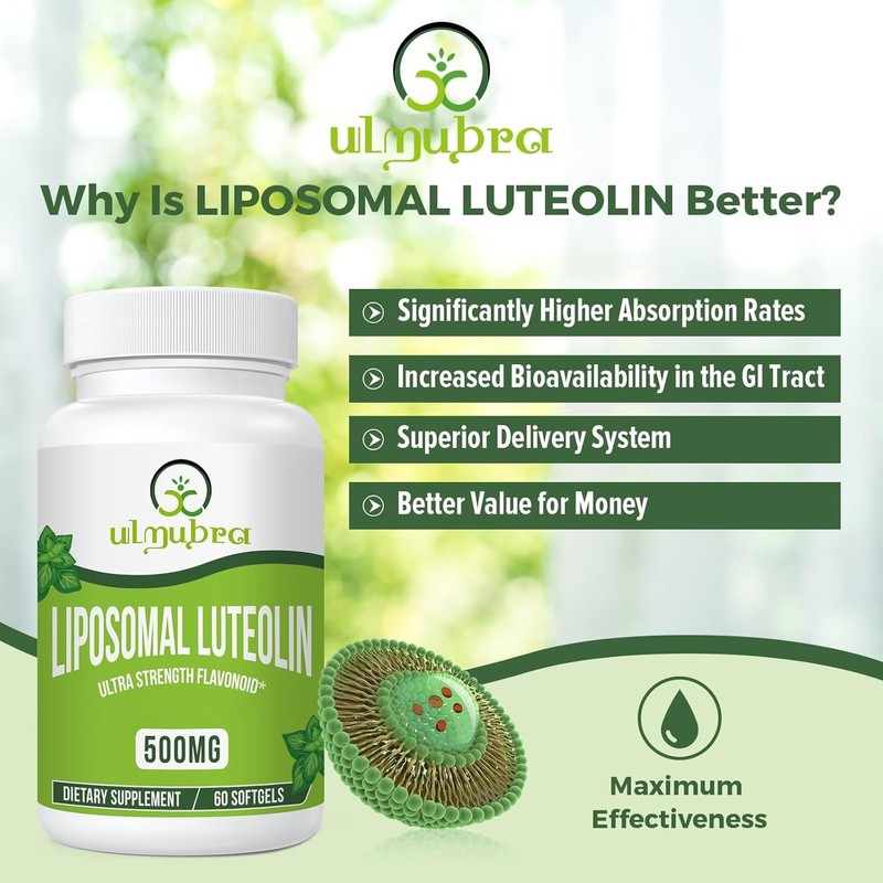 High-Potency Luteolin 500MG Softgels - Non-GMO & Gluten-Free Supplement gallery