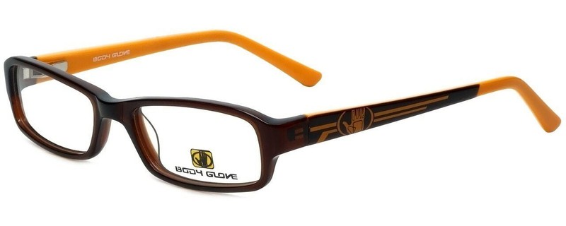 Body Glove Eyeglasses BB128 in Brown KIDS SIZE 49mm with Blue Light Filter + A/R