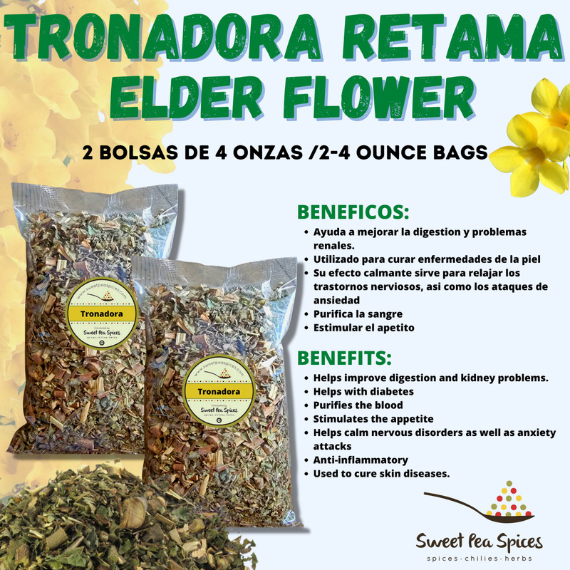 Tronadora Retama (2 /4 oz) -227g Diabetina reduce azucar en la sangre – 8 onzas