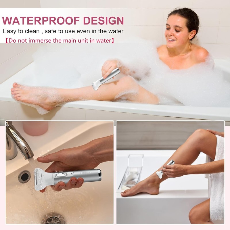 5-in-1 Electric Razor for Women - Rechargeable Lady Shaver Set in Silver gallery