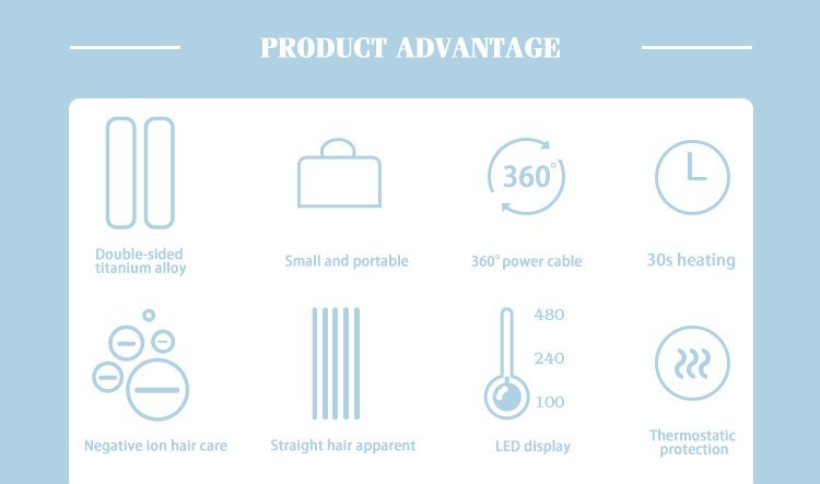 KOORATIN Professional Narrow Plate Flat Iron 480°F Digital gallery