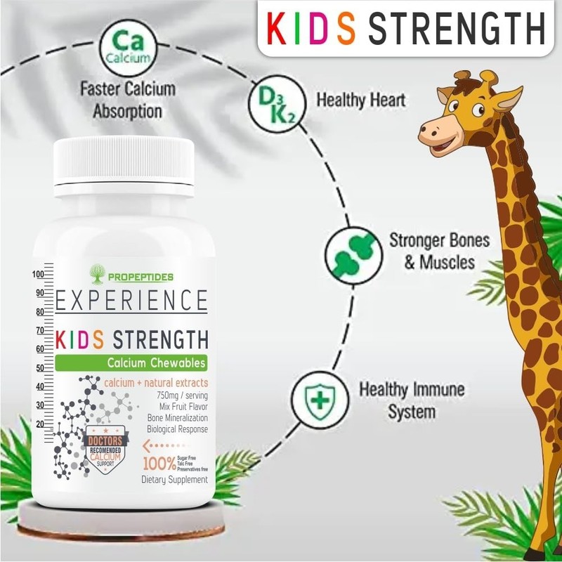 5 Pack Pro.peptides Kids Calcium D3 C Magnesium Zinc 60 Tabs gallery