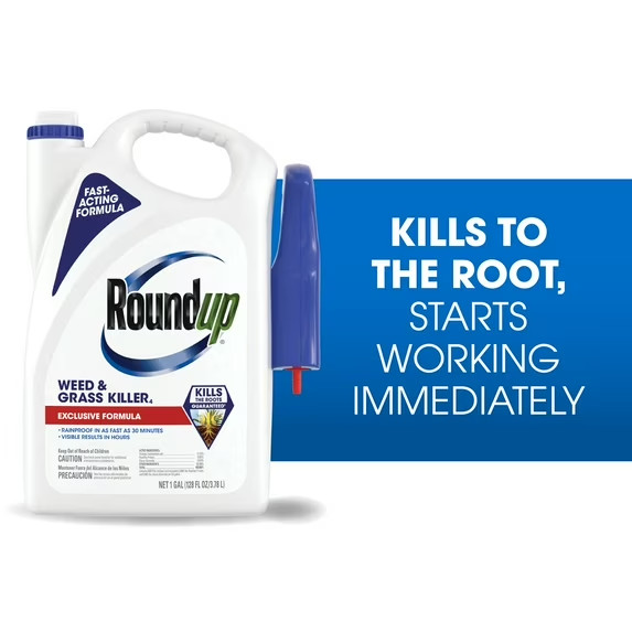 Roundup Weed & Grass Killer with Trigger Sprayer – Exclusive Formula – 1 Gallon