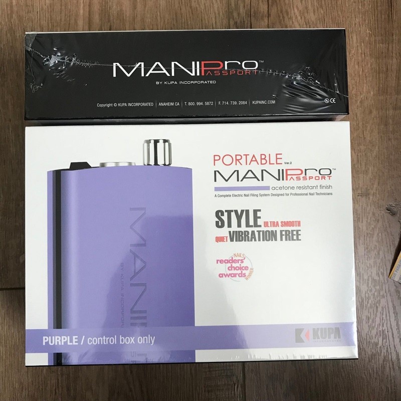 Kupa ManiPro Passport PURPLE Portable Nail File Drill 110v – 220v Mani Pro