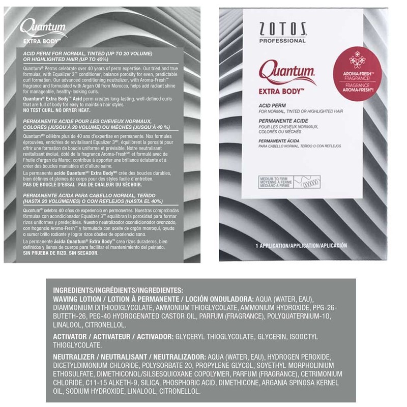 SALON BEAUTY ZOTOS QUANTUM EXTRA BODY HAIR PERM NORMAL TINTED MEDIUM 2 PACK gallery