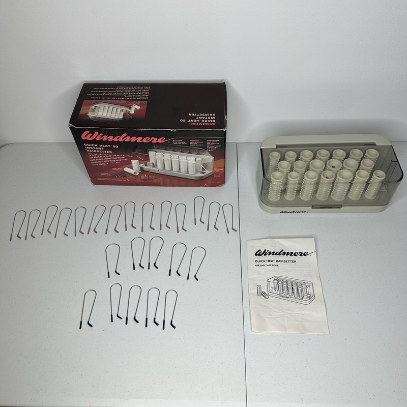 Windmere Quick Heat 20 Instant 90 Seconds Hairsetter Hot Rollers Clips tested