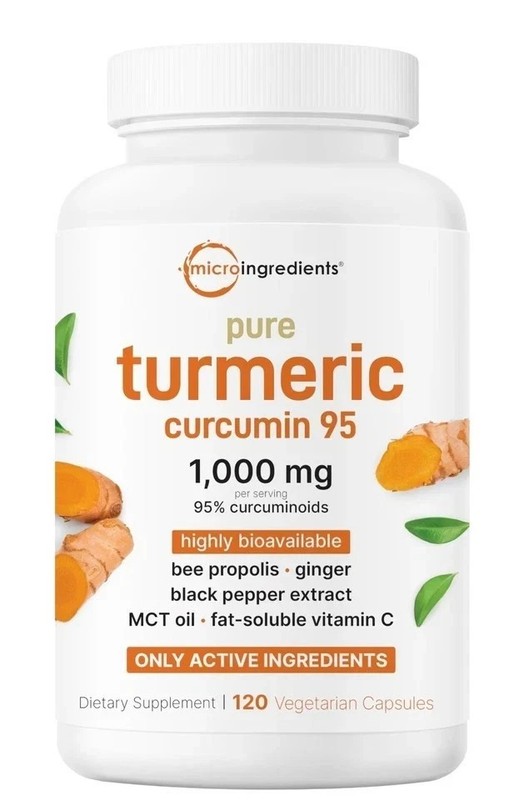 Turmeric Curcumin 1000mg 95% Curcuminoids w/Black Pepper, 120 Veg Caps