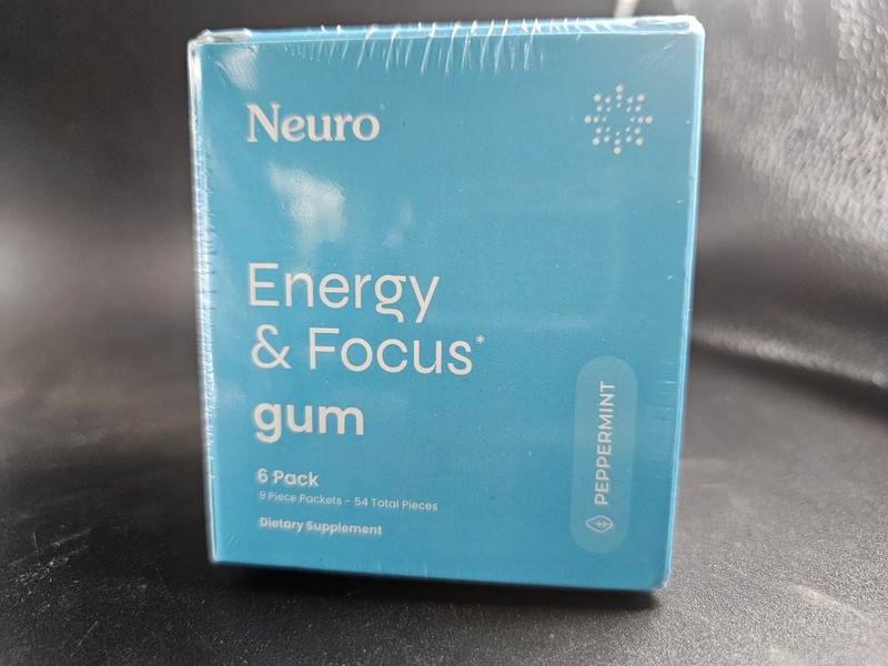 NeuroGum Energy Caffeine Gum (54 Pieces) Sugar-Free L-theanine + Caffeine 03/27