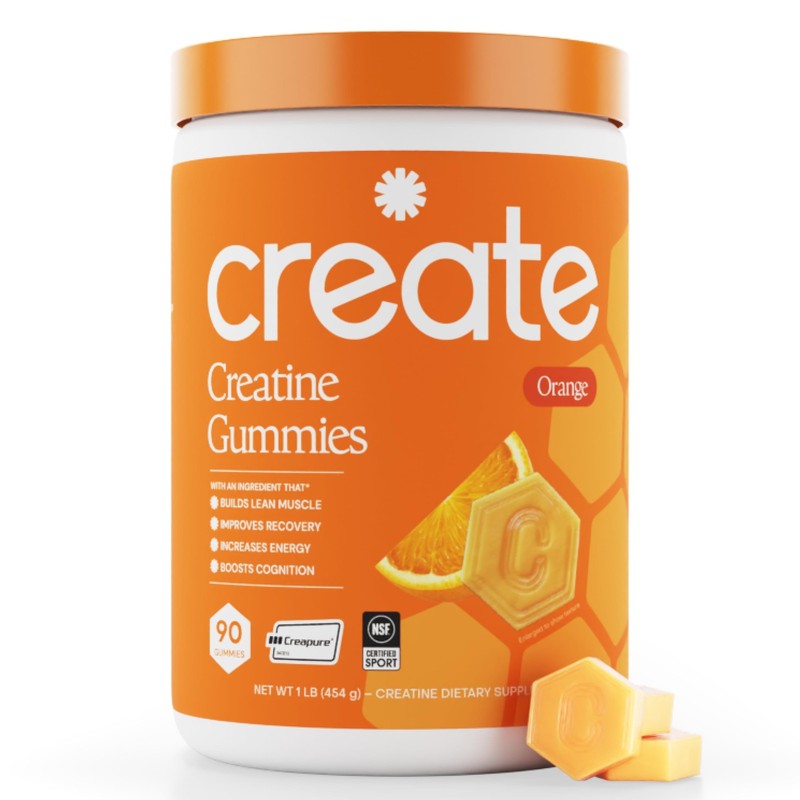 Creatine Monohydrate Gummies for Men & Women, Boost Focus, Strength, and Endu…