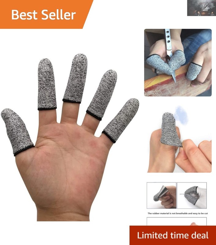 12 PCS Cut Resistant Finger Protectors: Reusable Anti-Slip Covers for Safety