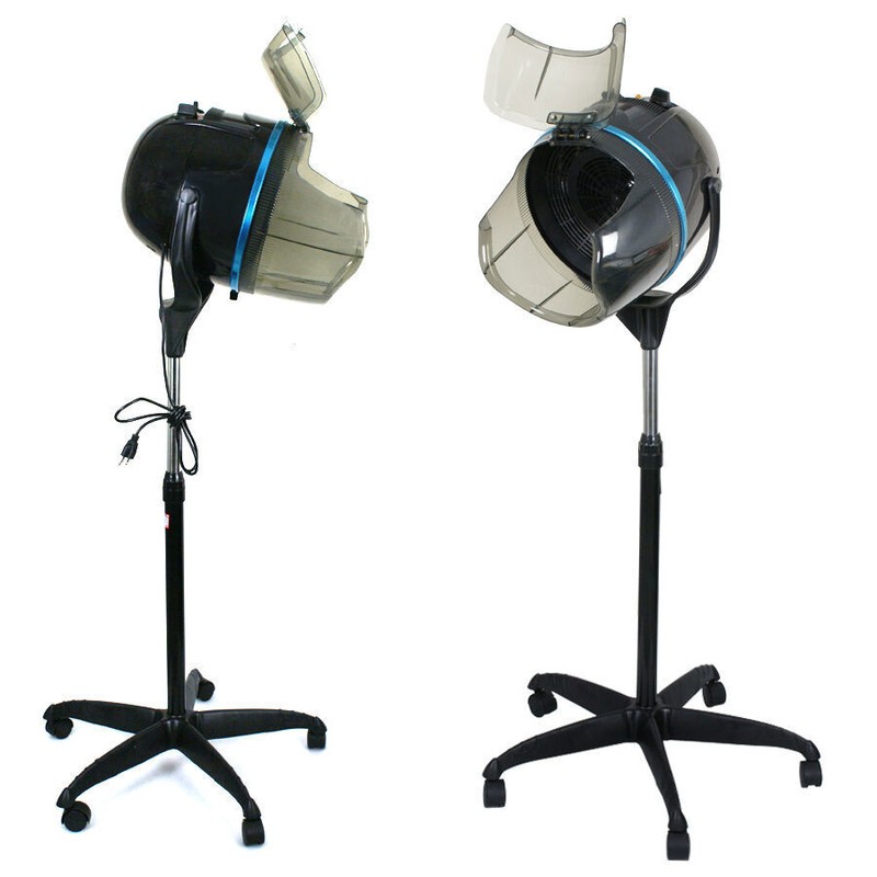 Hooded Floor Salon Hair Bonnet Dryer Stand Up W/Wheels Adjustable 1300W
