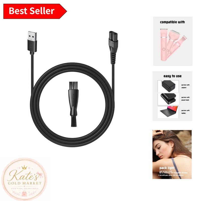 Fast Charging USB Type C Cable for Bikini Trimmers – 3.3ft Power Cord for Women