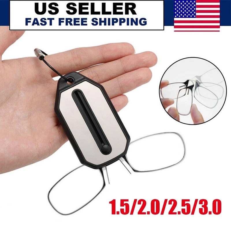 Ultra Thin Optics Reading Glasses Nose Clip Presbyopic +1.0 +1.5 +2.0 +2.5 +3.0.