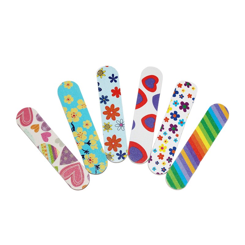 ZMOI (1 Dozen) Colorful Girly Mini Emery Board 12 Count (Pack of 1), Assorted