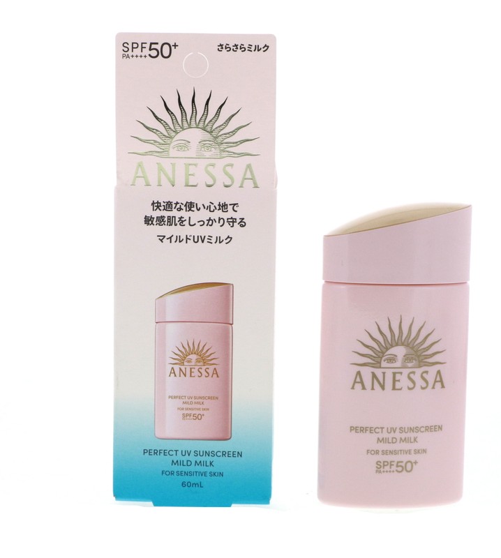 Shiseido Anessa Perfect UV Sunscreen Skincare Mild Milk SPF50+ PA++++, 2 oz