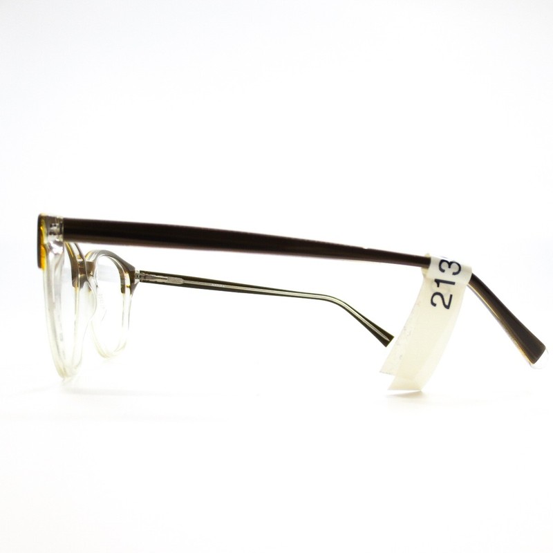 Natura Eyeglasses N01 Col10 BRNCRY Brown Clear Round Horn Rim Frame 53-16 135 mm gallery