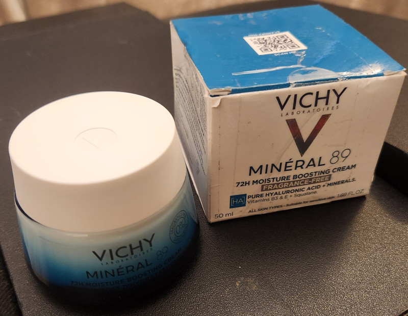 Vichy Mineral 89 72H Moisture Boosting Cream Fragrance-Free 50ml/1.69oz. New