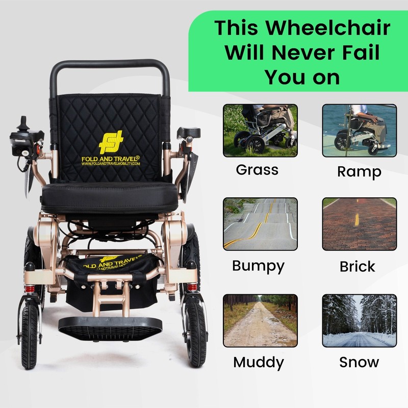 Fold And Travel Lightweight Foldable Remote Control Electric Power Wheelchair gallery