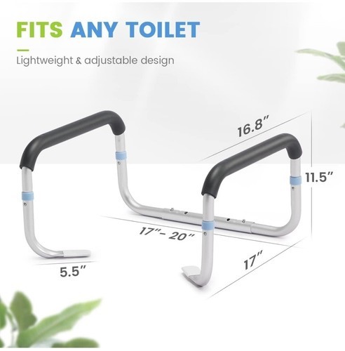 Medical Toilet Safety Rail - Adjustable Compact Support Frame With Hand Rails gallery