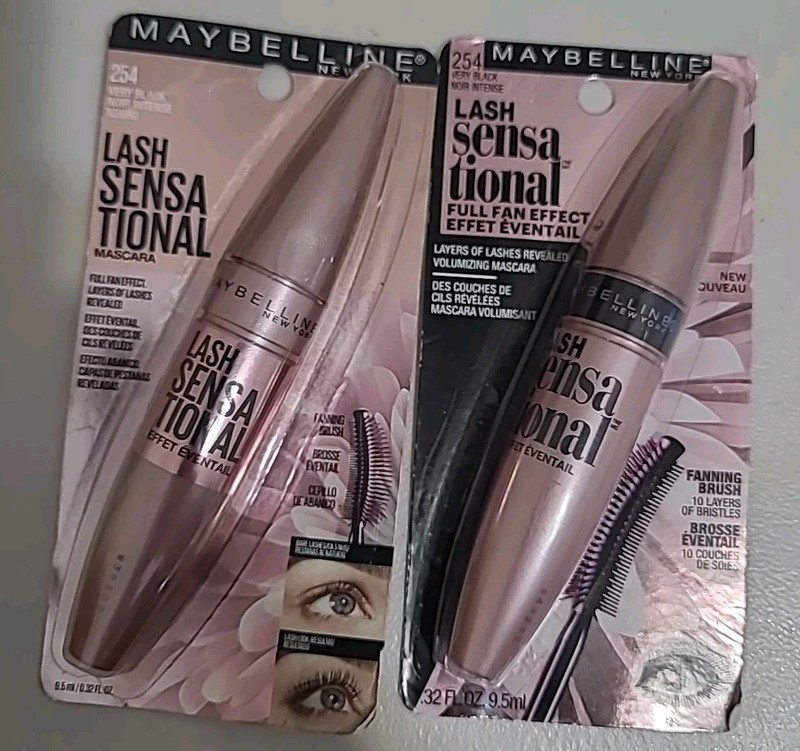 Lot of 2 Maybelline Lash Sensational Full Fan Effect Mascara 254 Very Black New
