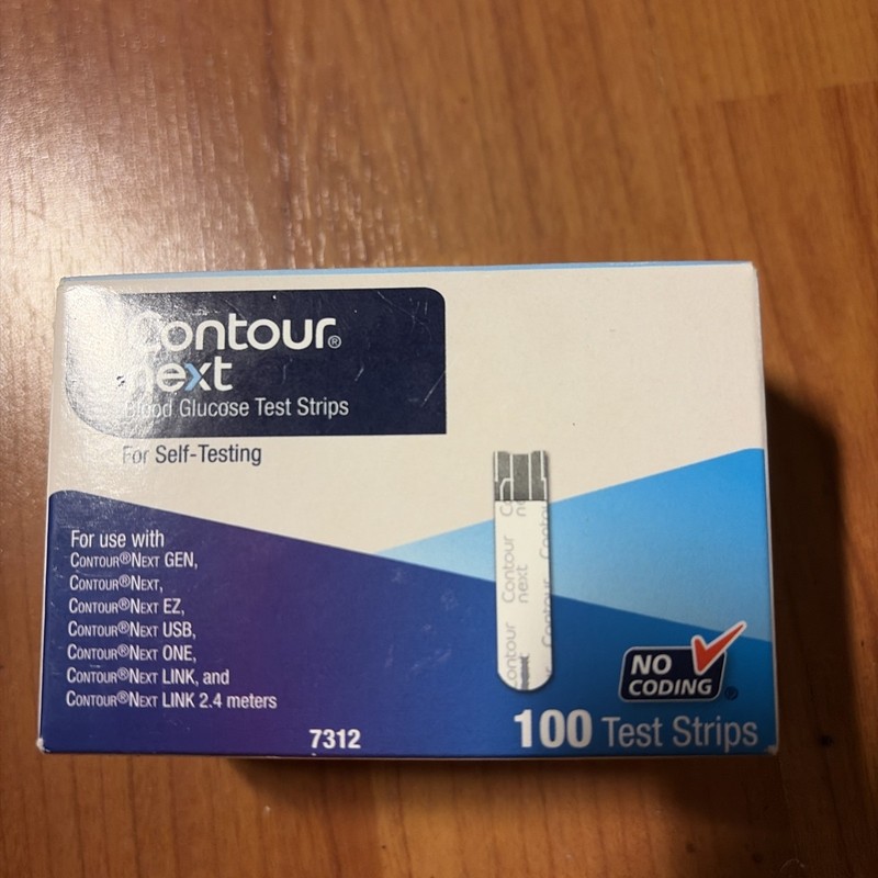 Contour Next Diabetic Blood Glucose Test Strips – 100 exp 02/28/2028