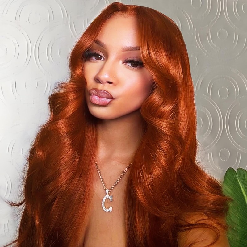 Realloves Ginger Orange Body Wave Human Hair Bundles 4X4 Hd Lace Closure 100 gallery