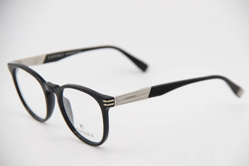 NEW CANALI CO305 C01 BLACK GUNMETAL AUTHENTIC FRAMES EYEGLASSES 52-21